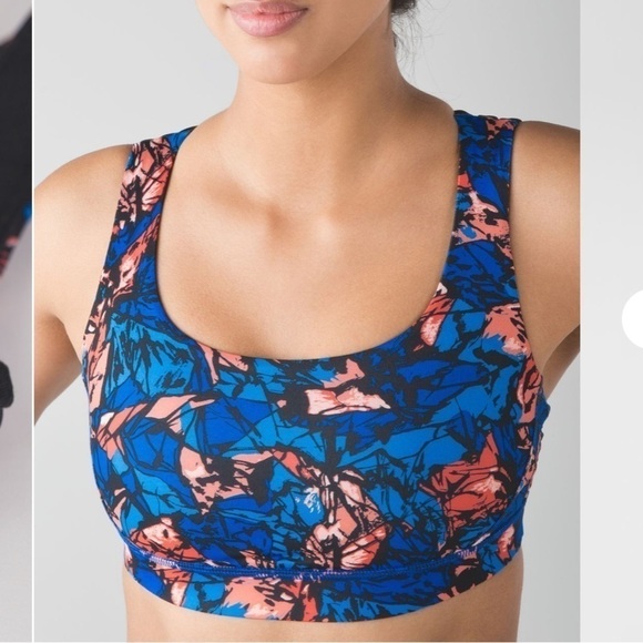 Lululemon Mini Paint Storm Harbor Blue Energy Bra (Exhale) - Picture 2 of 12